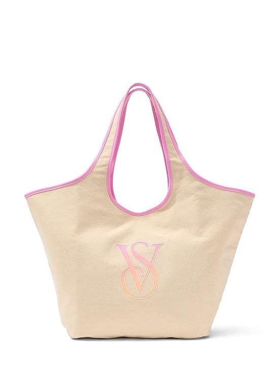 Victoria's Secret Handbags - Victoria’s Secret VS Ombré Logo Canvas Tote Bag